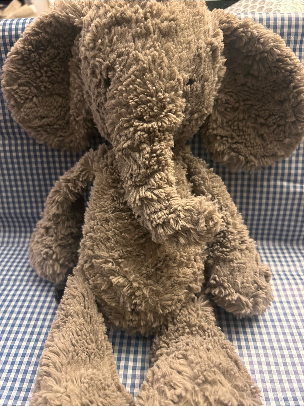 Rare Retired Jellycat Archibald Elephant Plush Shaggy Grey 10" Soft Toy GUC